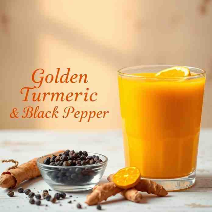 Golden Turmeric + Black Pepper Drink for Cold Relief